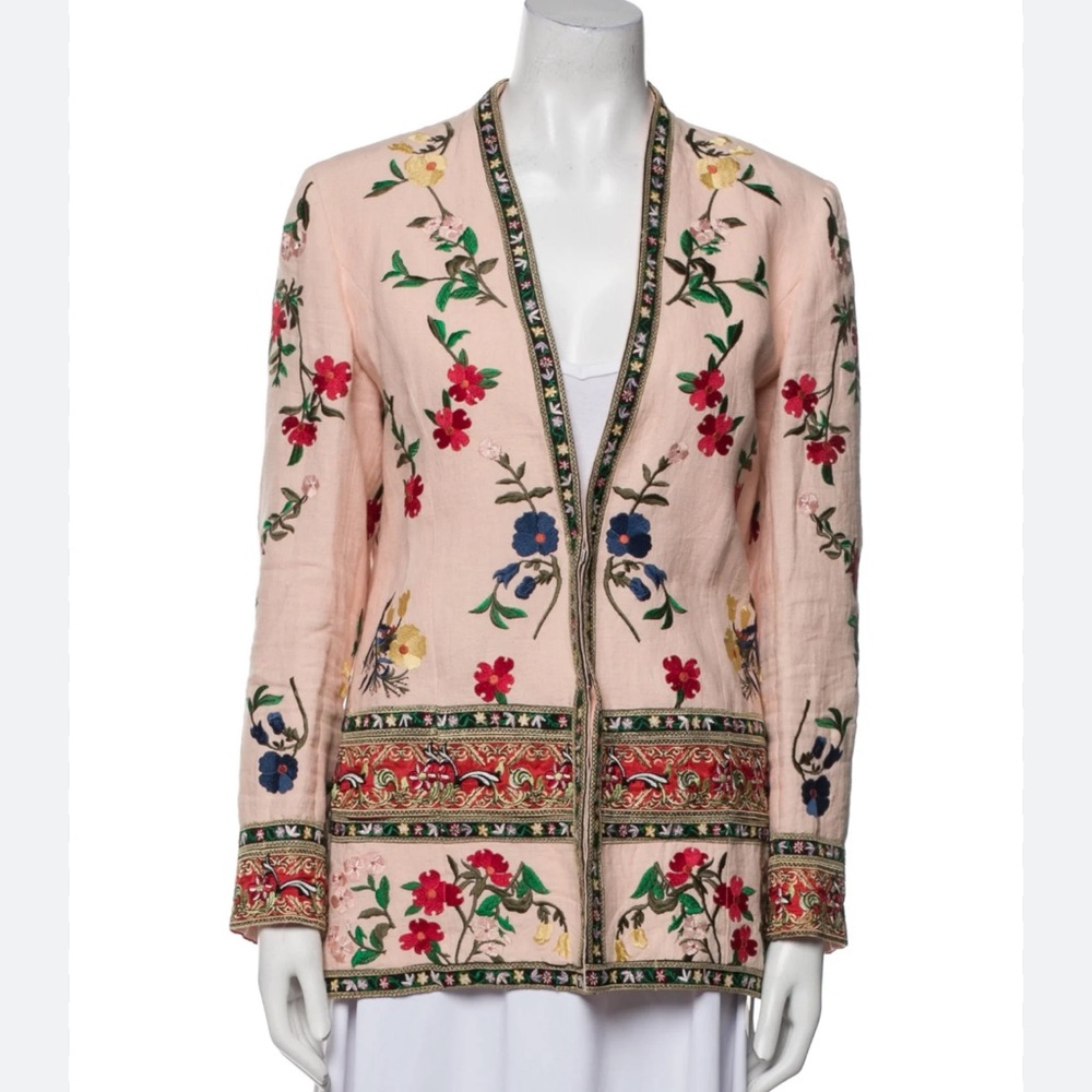 Alice and Olivia floral embroidered blazer